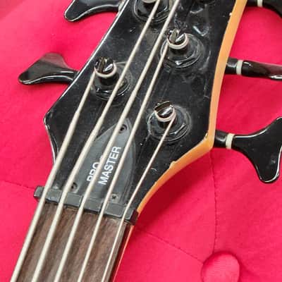 Unknown Fretless 5 string bass Red as is image 6