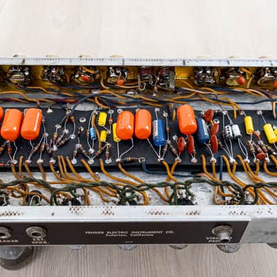 1962 Fender Showman Blonde Brown Panel Vintage Piggyback Tube Amp 1x15 Tone Ring w/ JBL D130F image 13