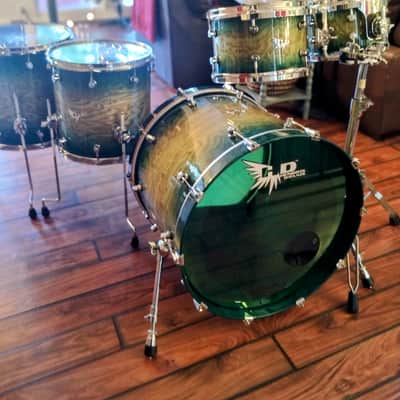 5 Piece Hendrix Drums Custom Walnut Tamo Ash Exotic Drum Kit image 2