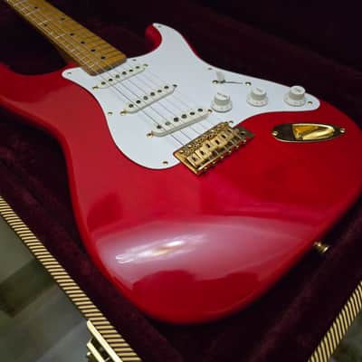 Rare! 1993 Fender Japan Custom Edition 50's Stratocaster ST57G Charcoal Red image 3