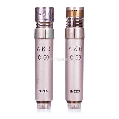 AKG C60 Tube Condenser Microphone Pair with N60A PSU CK28 Capsule AC701 image 2