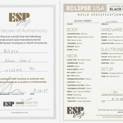 ESP USA Eclipse - Black Cherry image 16
