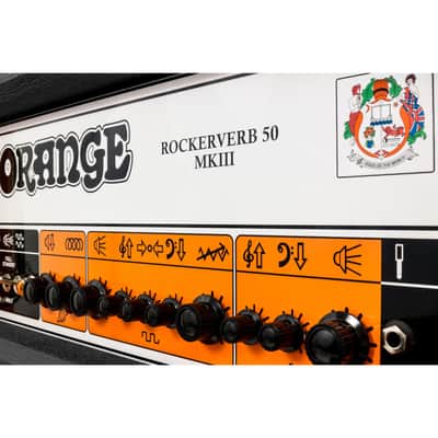 Orange Rockerverb 50H MKIII Head Black - Tube Amp Head for Electric Guitars image 4