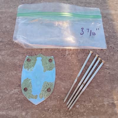Vintage Circa 1967 Fender Acoustic Guitar Neck Plate w/ Screws! Rare, Original Part! image 2