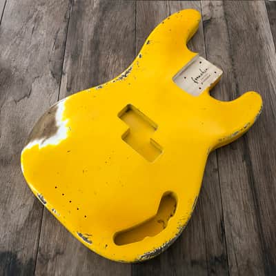 FRANCHIN Jupiter bass body Relic Aged Monaco Yellow 100% Nitro Lacquer Poplar Precision P-Bass Style Made in Italy - Stock piece #23430826 image 3