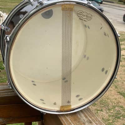 Vintage OCT 26, 1967 Ludwig 15x12 Marching Snare Drum in Black Galaxy Sparkling Pearl - Nice! image 11