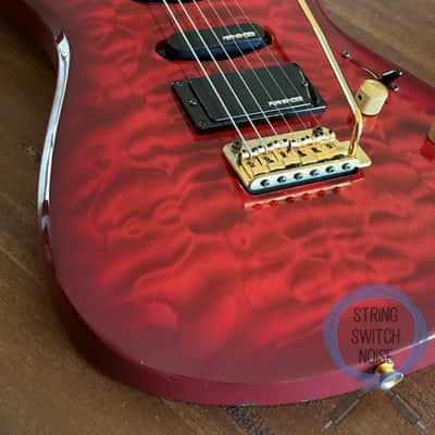 Fernandes HSS Super Strat, Quilted Red Burst, MIJ, 1990s image 17