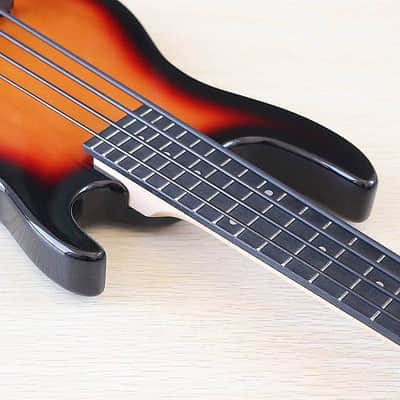 4 String Silent Electric Ukulele Bass, Basswood Body with Maple Neck, Sunburst Finish image 4