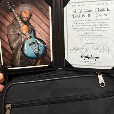 Epiphone Gary Clark Jr. Signature "Blak & Blu" Casino 2015 - 2019 - Black & Blu image 6