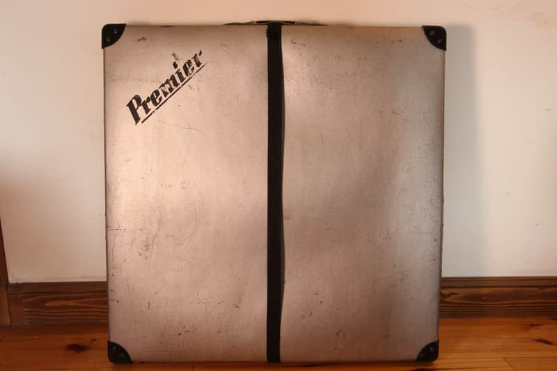 Premier Professional Cymbal Case - Vintage 1980's - Silver/Black image 1