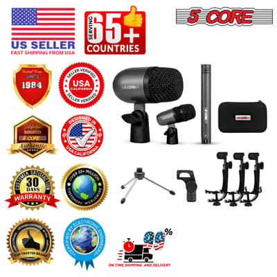 5 Core Conga Mic Snare Tom Microphone Drum Kit Condenser XLR Instrument Mics image 10
