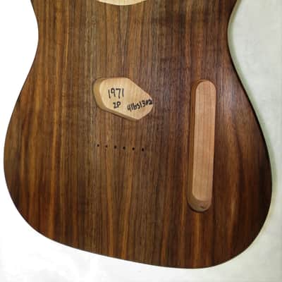 Cherry Wood \ Black Walnut Top Telecaster Tele Body 4lb 13oz 1971 image 3
