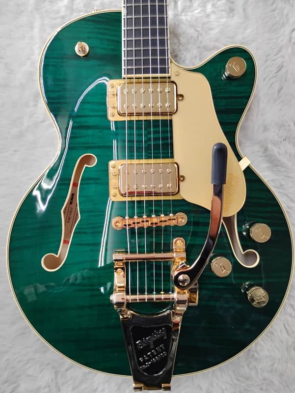 Gretsch Broadkaster JR LX Figured CB Electric Guitar w/Case, Tropic Aura image 1