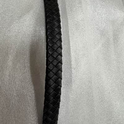 LM Flat Wound BLACK Braided Mandolin STRAP MDB-BK - LEATHER Ends - FIRE SALE image 2