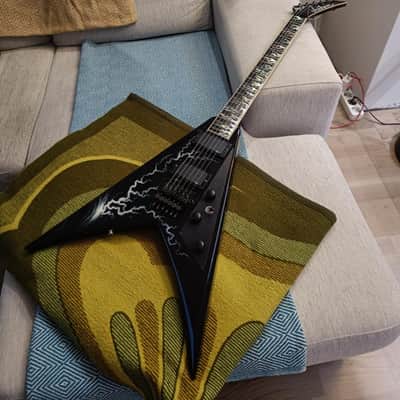 Jackson Custom Shop KV2 King V / Lightning Sky Graphic / Abalone Flame Inlays / Ebony Fretboard image 3
