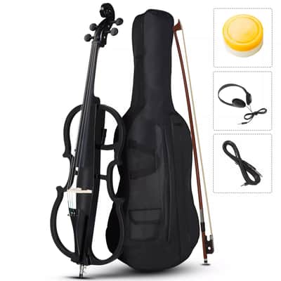 New 4/4 Quality Electric Cello Black Comb Set Case Bow Rosin image 3
