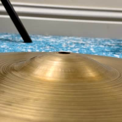 PAPER THIN 14” 1950s Small Stamp Zildjian A VINTAGE Hihats 688g 870g image 3
