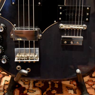 Vintage 1970s Baro Double Neck 4/6 String Guitar Bass Custom Luthier Instrument Gibson Style image 6