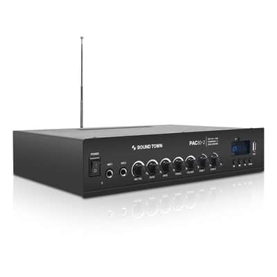PAC80-2 | 60W 2-Zone 70V/100V Commercial Power Amplifier with Bluetooth, Aluminum, for Restaurants, Lounges, Bars, Pubs, Schools and Warehouse image 2