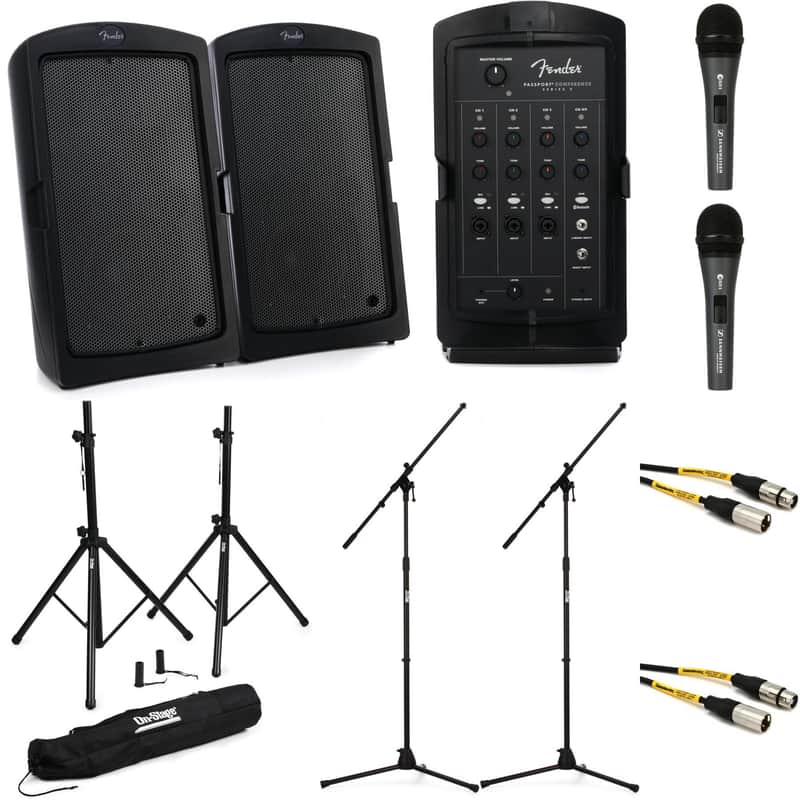 Fender Audio Passport Conference S2 Portable PA System 2 Person Bundle image 1