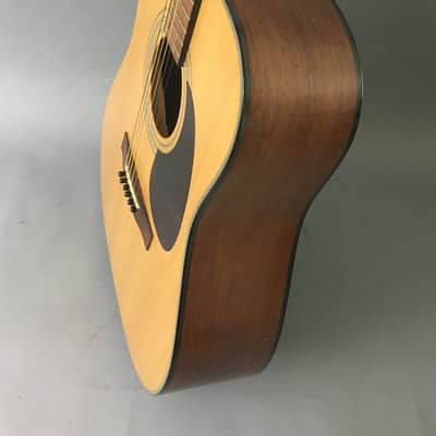 Vintage Fender Dreadnought Acoustic Guitar Spruce Top 1990s Natural Satin Players Campfire Guitar image 5