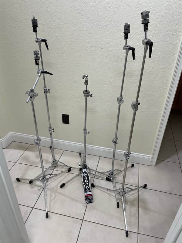 DW 6000 Flat Base hardware set Cymbal stands and Hi Hat stand image 1