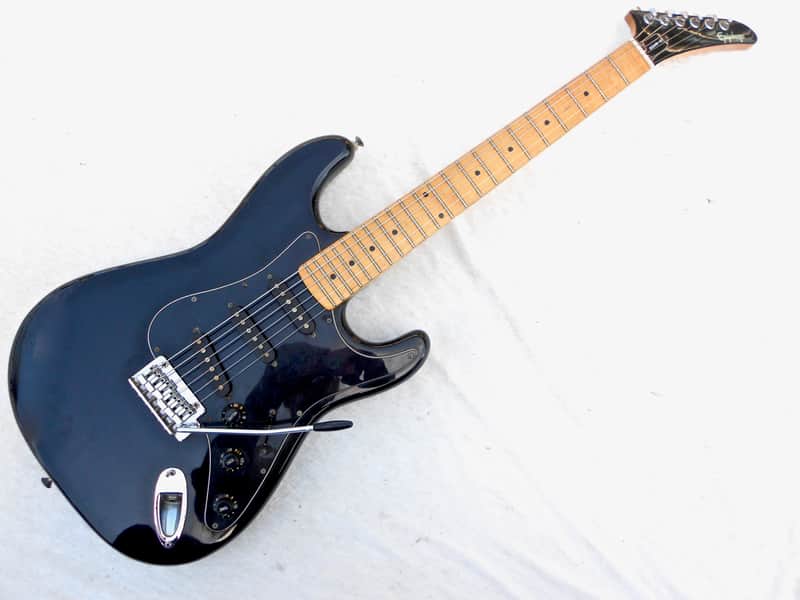Epiphone Stratocaster Vintage Guitar 80/90 Black Korea Strato imagen 1