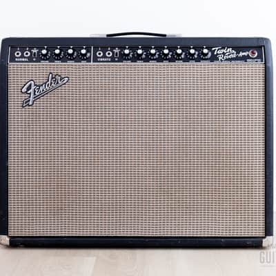 1965 Fender Twin Reverb Black Panel Vintage Tube Amp 2x12 w/ Oxford 12T6, Ftsw & Cover image 2