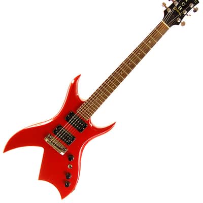 Vintage 1980's B.C. Rich NJ Series Bich Electric Guitar Red w Case