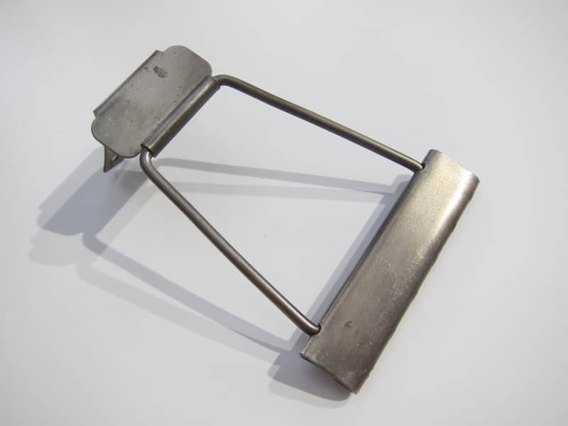 Harmony & Kay Archtop & Flat Top Guitar Tailpiece Authentic MIJ Vintage Part Circa-1950s-1960s-Nickel Silver image 1