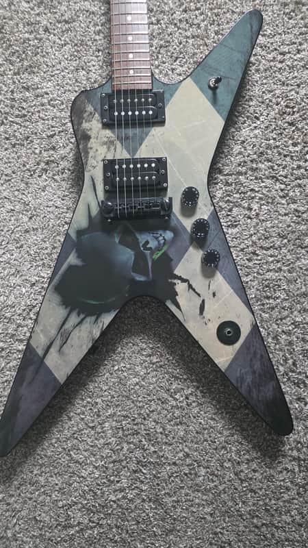 Washburn Dimebag Darrell Dime36 G16 2004 - Blue/Green Alien Skull