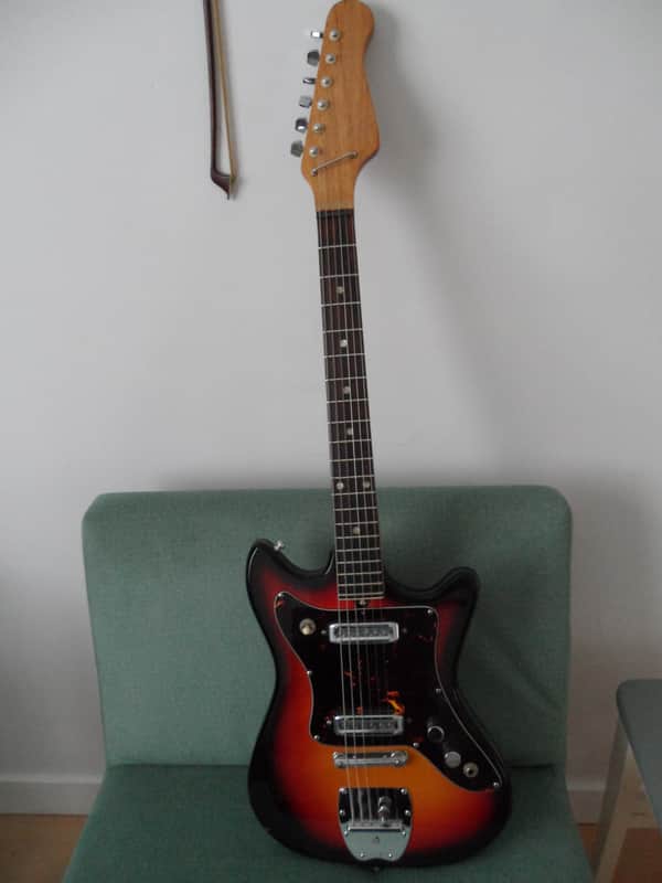 Teisco electric guitar 1960''s to 1970's - sunburst JAPAN 23 1/2" scale image 1