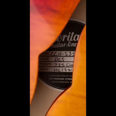Heritage Custom Core Collection H-535 Dark Cherry Sunburst with Case - Serial # HC1231030 image 11