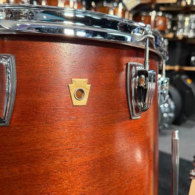 Ludwig Legacy Mahogany 3-Piece FAB 13/16/22 Drum Kit Set in Vintage Mahogany with Satin Natural Hoops image 8