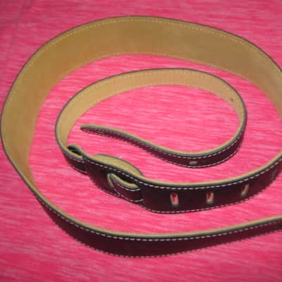new (NO tags) Perri’s Leathers Ltd BM2-BLK 2" Soft Italian Premium Leather Black / Suede Tan (natural) Guitar Strap - main side is Black Leather / backing is Tan (natural) Suede [strap can be reversed] - adjustable length of 37" to about 50" image 3
