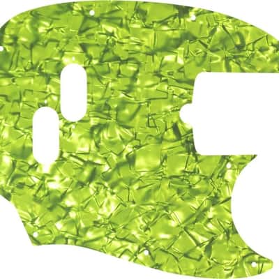 WD Custom Pickguard For Fender American Performer Mustang Bass #28LGR Lime Green Pearl
