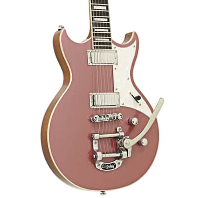Aria 212 MK2 Pro II Bowery Chambered Construction Electric Guitar,212-MK2-CDPK image 2