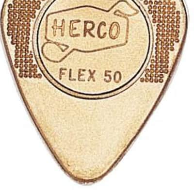 Immagine Herco Guitar Picks  Gold Flex 50 100 Pack  Light  HE210 .65mm - 3