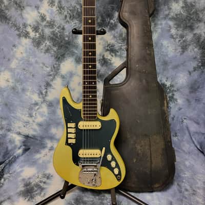 Vintage RARE 1966 Lafayette Capri Electric Guitar Pro Setup Original Hard Shell Case image 1