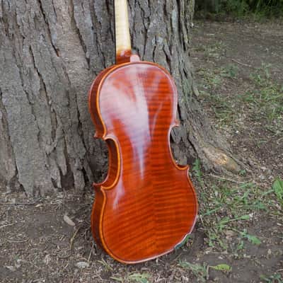 Crow Creek Fiddles Handmade Professional Violin, Red-Brown, With Beautifully Flamed Maple! image 17