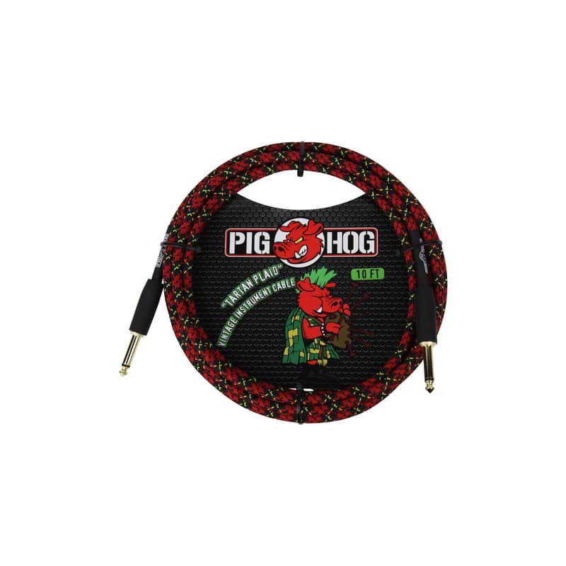 Pige Hog 10' Vintage Tartan Plaid Guitar Instrument Cable image 1