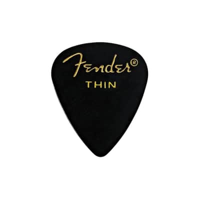Fender 351 Celluloid Picks - 12-Pack-Black / Medium image 11