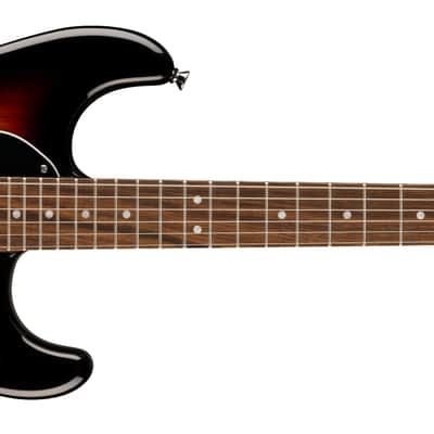 Squier Paranormal Stratocaster Deluxe Laurel FB Black Pickguard 3-Color Sunburst image 1