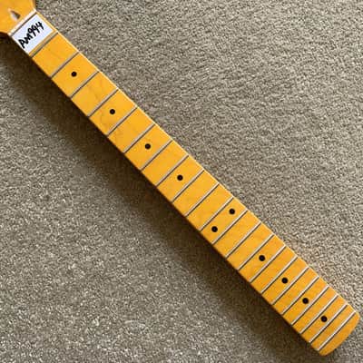 Yellow Guitar Strat Style Maple Wood Neck, 22 Frets Fingerboard image 3