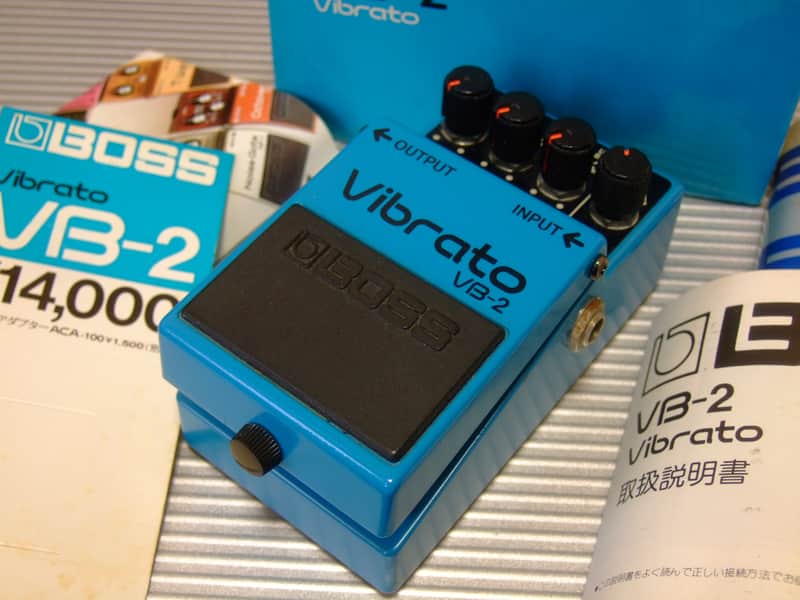 The First Month March 1982 Boss VB-2 Vibrato w/ Original Box & Manual / MIJ Made in Japan (Black Label) image 1