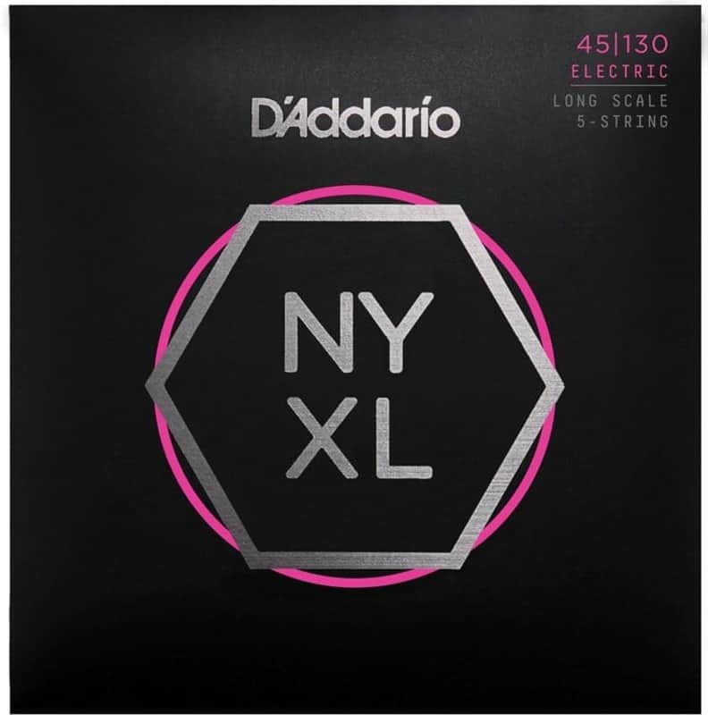 D'Addario NYXL45130 Regular Light 5-string Long Scale Nickel Wound Bass Strings - .045-.130 Bild 1