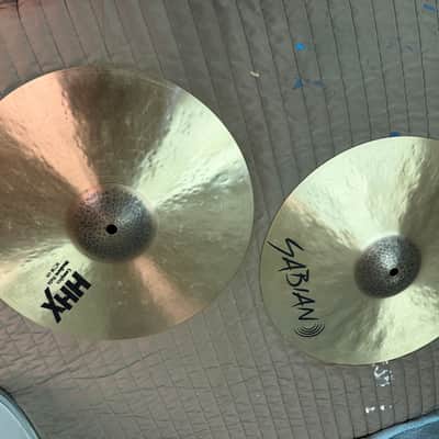 Sabian HHX complex MEDIUM HI HAT cymbals pair excellent image 1
