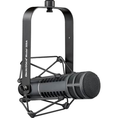Electro-Voice RE20 Variable-D Dynamic Cardioid Microphone, BlackWith Shock Mount, Broadcast Arm & XLR Cable image 5
