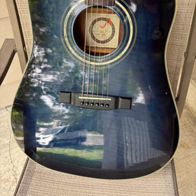 Alvarez Fusion Acoustic-Electric Guitar 2010s - Blue Burst image 3