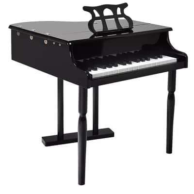 Kids 30-Key Baby Grand Piano Toy with Bench & Music Rack image 2